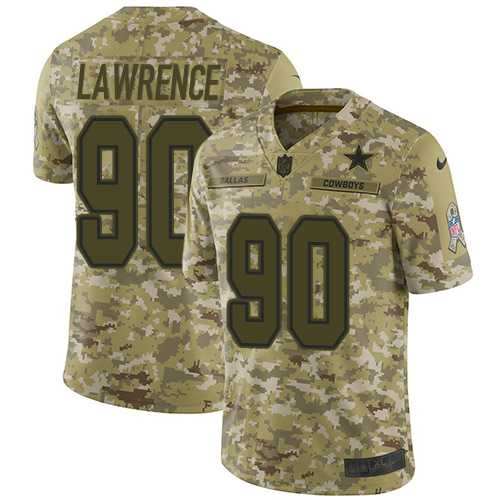 Youth Nike Dallas Cowboys #90 Demarcus Lawrence Camo Stitched NFL Limited 2018 Salute to Service Jersey