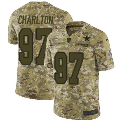 Youth Nike Dallas Cowboys #97 Taco Charlton Camo Stitched NFL Limited 2018 Salute to Service Jersey