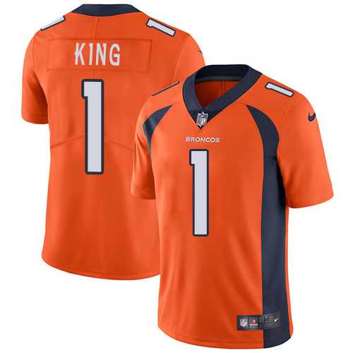 Youth Nike Denver Broncos #1 Marquette King Orange Team Color Stitched NFL Vapor Untouchable Limited Jersey