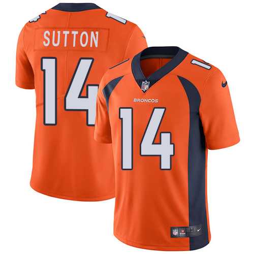 Youth Nike Denver Broncos #14 Courtland Sutton Orange Team Color Stitched NFL Vapor Untouchable Limited Jersey