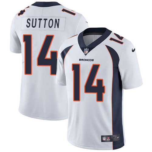 Youth Nike Denver Broncos #14 Courtland Sutton White Stitched NFL Vapor Untouchable Limited Jersey