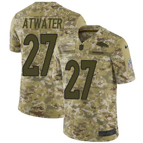 Youth Nike Denver Broncos #27 Steve Atwater Camo Stitched NFL Limited 2018 Salute to Service Jersey