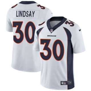 Youth Nike Denver Broncos #30 Phillip Lindsay White Stitched NFL Vapor Untouchable Limited Jersey