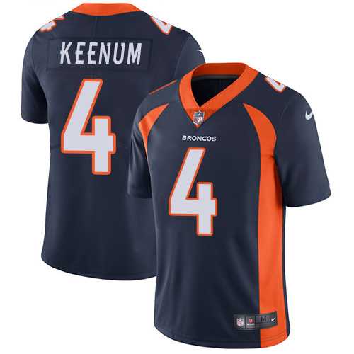 Youth Nike Denver Broncos #4 Case Keenum Blue Alternate Stitched NFL Vapor Untouchable Limited Jersey