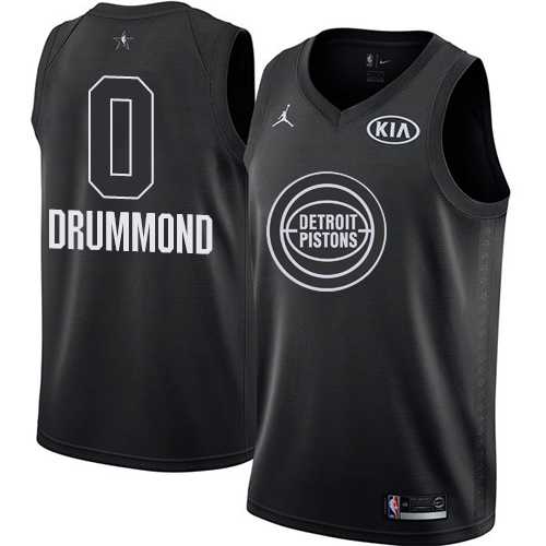 Youth Nike Detroit Pistons #0 Andre Drummond Black NBA Jordan Swingman 2018 All-Star Game Jersey
