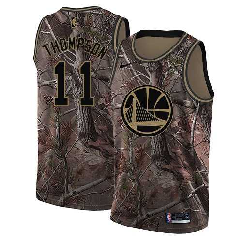 Youth Nike Golden State Warriors #11 Klay Thompson Camo NBA Swingman Realtree Collection Jersey