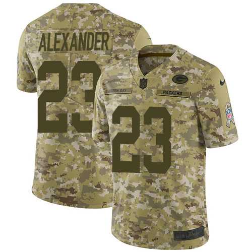 Youth Nike Green Bay Packers #23 Jaire Alexander Camo Stitched NFL Limited 2018 Salute to Service Jersey