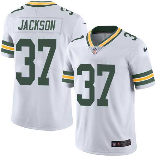 Youth Nike Green Bay Packers #37 Josh Jackson White Stitched NFL Vapor Untouchable Limited Jersey