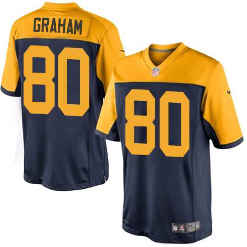 Youth Nike Green Bay Packers #80 Jimmy Graham Navy Blue Alternate Stitched NFL New Limited Jersey