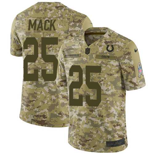 Youth Nike Indianapolis Colts #25 Marlon Mack Camo Stitched NFL Limited 2018 Salute to Service Jersey