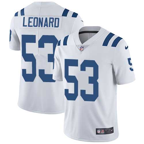 Youth Nike Indianapolis Colts #53 Darius Leonard White Stitched NFL Vapor Untouchable Limited Jersey