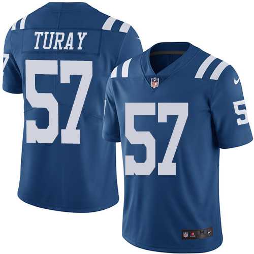 Youth Nike Indianapolis Colts #57 Kemoko Turay Royal Blue Stitched NFL Limited Rush Jersey