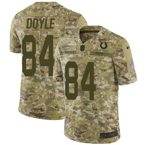 Youth Nike Indianapolis Colts #84 Jack Doyle Camo Stitched NFL Limited 2018 Salute to Service Jersey