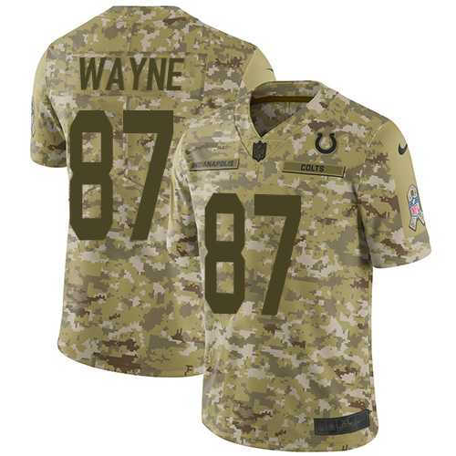 Youth Nike Indianapolis Colts #87 Reggie Wayne Camo Stitched NFL Limited 2018 Salute to Service Jersey