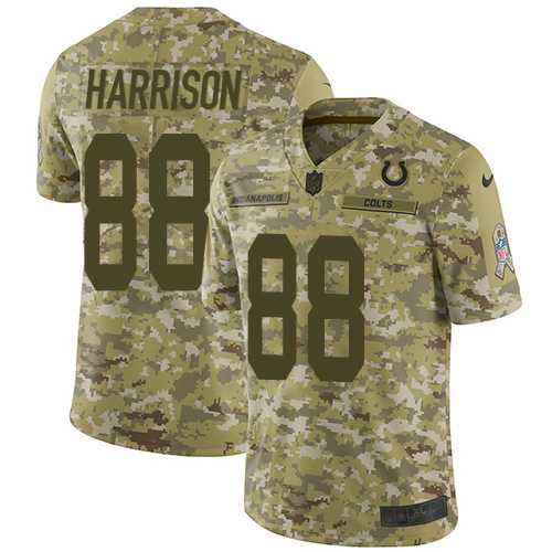 Youth Nike Indianapolis Colts #88 Marvin Harrison Camo Stitched NFL Limited 2018 Salute to Service Jersey
