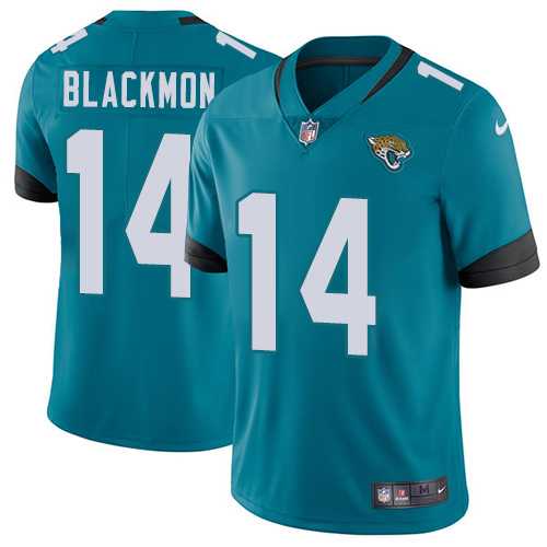 Youth Nike Jacksonville Jaguars #14 Justin Blackmon Teal Green Team Color Stitched NFL Vapor Untouchable Limited Jersey