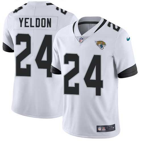 Youth Nike Jacksonville Jaguars #24 T.J. Yeldon White Stitched NFL Vapor Untouchable Limited Jersey