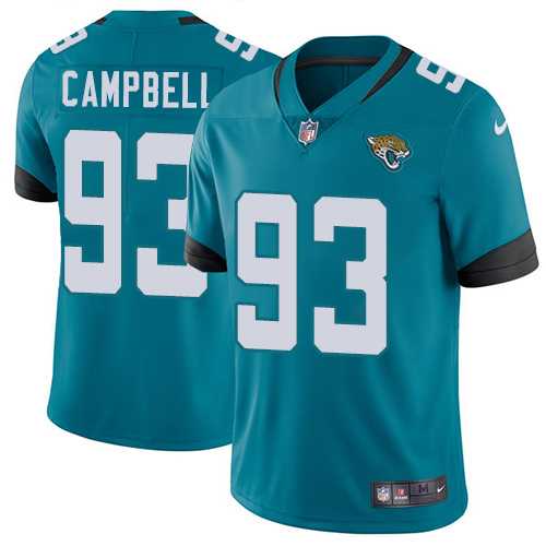 Youth Nike Jacksonville Jaguars #93 Calais Campbell Teal Green Team Color Stitched NFL Vapor Untouchable Limited Jersey