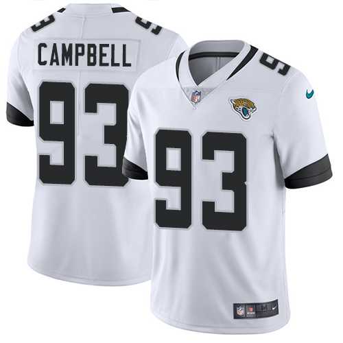 Youth Nike Jacksonville Jaguars #93 Calais Campbell White Stitched NFL Vapor Untouchable Limited Jersey