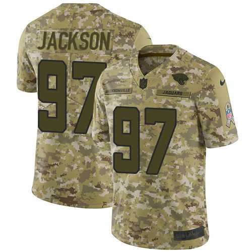 Youth Nike Jacksonville Jaguars #97 Malik Jackson Camo Stitched NFL Limited 2018 Salute to Service Jersey