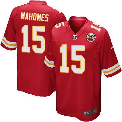 Youth Nike Kansas City Chiefs #15 Patrick Mahomes Red Team Color Stitched NFL Elite Jersey
