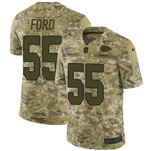 Youth Nike Kansas City Chiefs #55 Dee Ford Camo Stitched NFL Limited 2018 Salute to Service Jersey