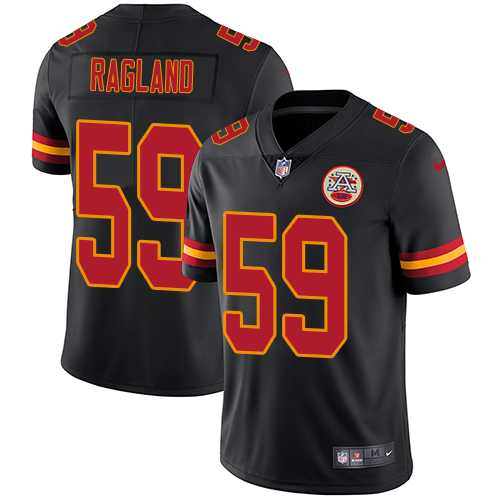 Youth Nike Kansas City Chiefs #59 Reggie Ragland Black Stitched NFL Limited Rush Jersey