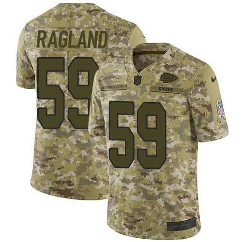 Youth Nike Kansas City Chiefs #59 Reggie Ragland Camo Stitched NFL Limited 2018 Salute to Service Jersey