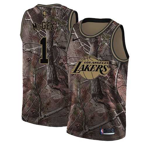 Youth Nike Los Angeles Lakers #1 JaVale McGee Camo NBA Swingman Realtree Collection Jersey