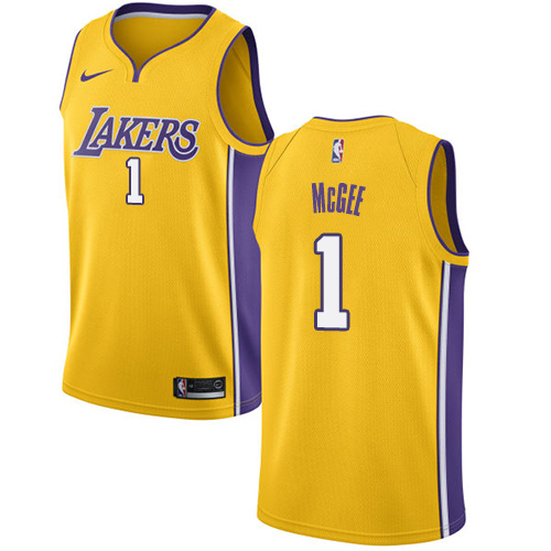 Youth Nike Los Angeles Lakers #1 JaVale McGee Gold NBA Swingman Icon Edition Jersey