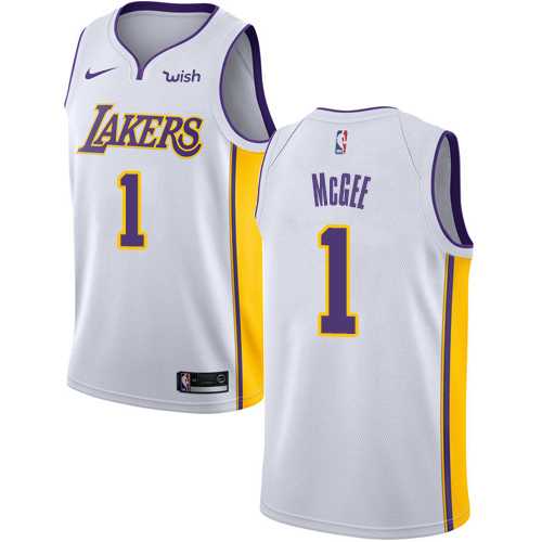 Youth Nike Los Angeles Lakers #1 JaVale McGee White NBA Swingman Association Edition Jersey