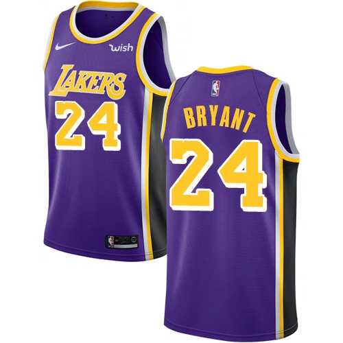 Youth Nike Los Angeles Lakers #24 Kobe Bryant Purple NBA Swingman Statement Edition Jersey