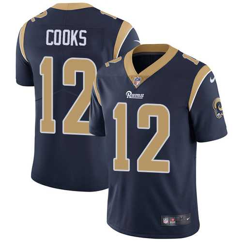 Youth Nike Los Angeles Rams #12 Brandin Cooks Navy Blue Team Color Stitched NFL Vapor Untouchable Limited Jersey