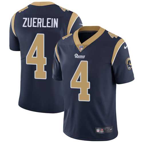 Youth Nike Los Angeles Rams #4 Greg Zuerlein Navy Blue Team Color Stitched NFL Vapor Untouchable Limited Jersey