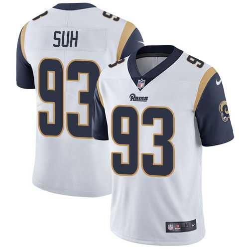 Youth Nike Los Angeles Rams #93 Ndamukong Suh White Stitched NFL Vapor Untouchable Limited Jersey