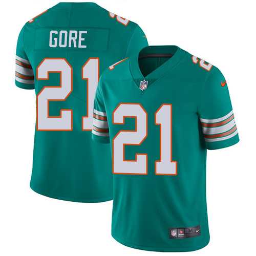 Youth Nike Miami Dolphins #21 Frank Gore Aqua Green Alternate Stitched NFL Vapor Untouchable Limited Jersey