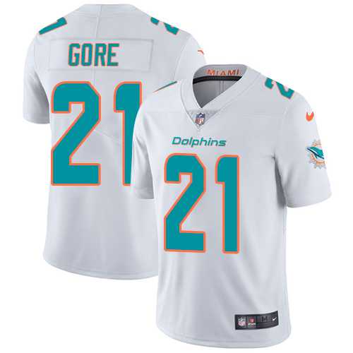 Youth Nike Miami Dolphins #21 Frank Gore White Stitched NFL Vapor Untouchable Limited Jersey