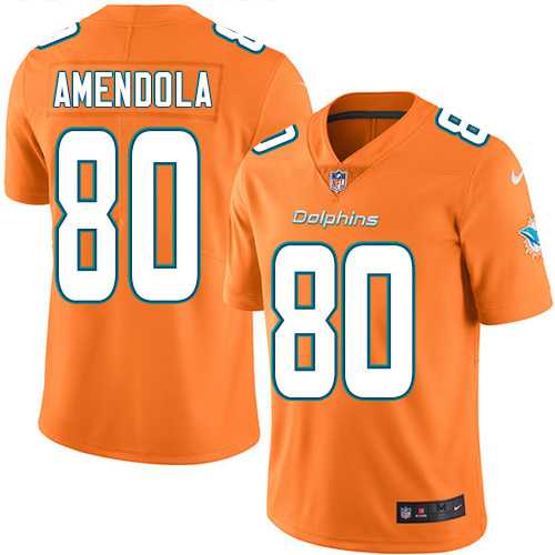 Youth Nike Miami Dolphins #80 Danny Amendola Orange Stitched NFL Limited Rush Jersey Youth Nike Miami Dolphins #80 Danny Amendola Orange Stitched NFL Limited Rush Jersey