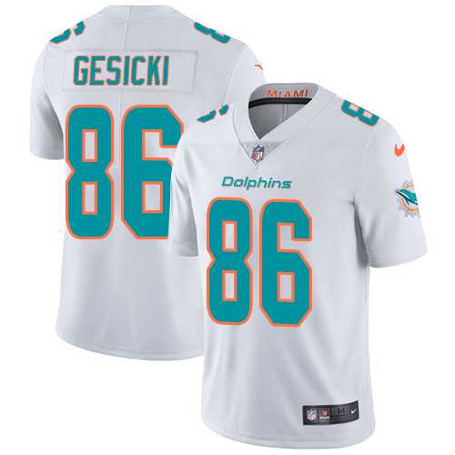 Youth Nike Miami Dolphins #86 Mike Gesicki White Stitched NFL Vapor Untouchable Limited Jersey