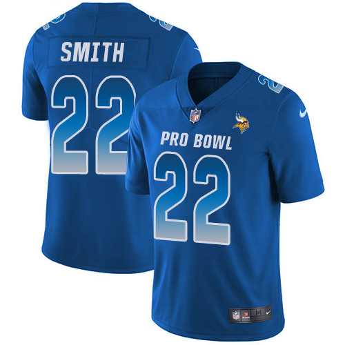 Youth Nike Minnesota Vikings #22 Harrison Smith Royal Stitched NFL Limited NFC 2018 Pro Bowl Jersey