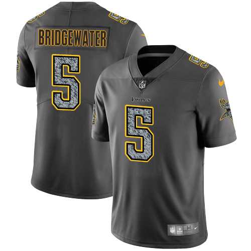 Youth Nike Minnesota Vikings #5 Teddy Bridgewater Gray Static NFL Vapor Untouchable Limited Jersey