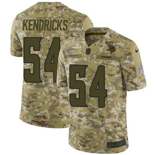 Youth Nike Minnesota Vikings #54 Eric Kendricks Camo Stitched NFL Limited 2018 Salute to Service Jersey