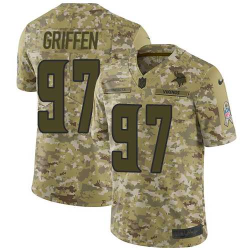 Youth Nike Minnesota Vikings #97 Everson Griffen Camo Stitched NFL Limited 2018 Salute to Service Jersey