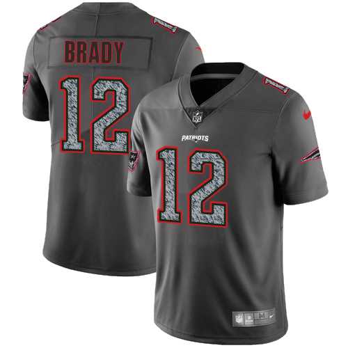 Youth Nike New England Patriots #12 Tom Brady Gray Static NFL Vapor Untouchable Limited Jersey