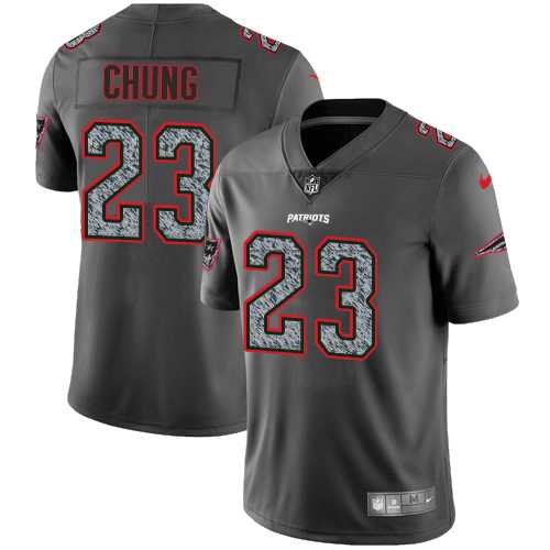 Youth Nike New England Patriots #23 Patrick Chung Gray Static NFL Vapor Untouchable Limited Jersey