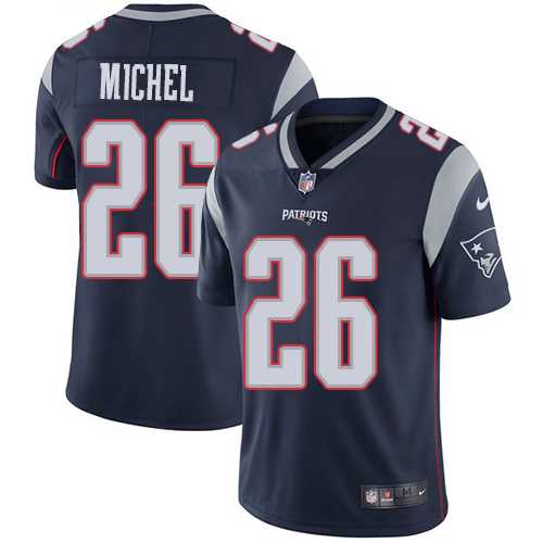 Youth Nike New England Patriots #26 Sony Michel Navy Blue Team Color Stitched NFL Vapor Untouchable Limited Jersey