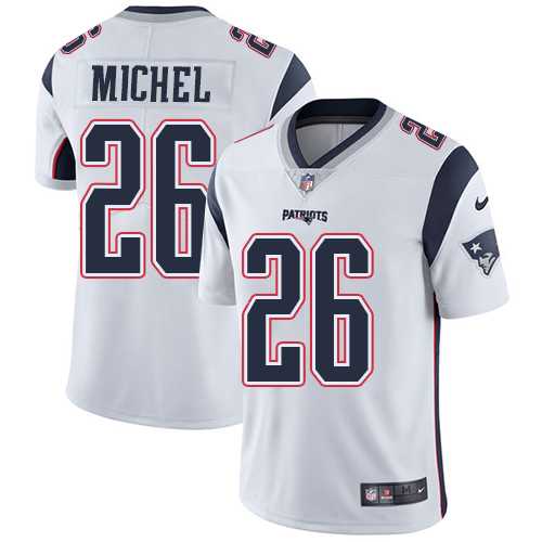 Youth Nike New England Patriots #26 Sony Michel White Stitched NFL Vapor Untouchable Limited Jersey