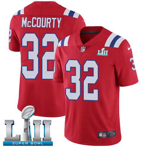 Youth Nike New England Patriots #32 Devin McCourty Red Alternate Super Bowl LII Stitched NFL Vapor Untouchable Limited Jersey