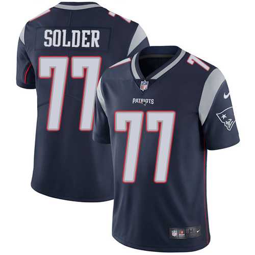 Youth Nike New England Patriots #77 Nate Solder Navy Blue Team Color Stitched NFL Vapor Untouchable Limited Jersey