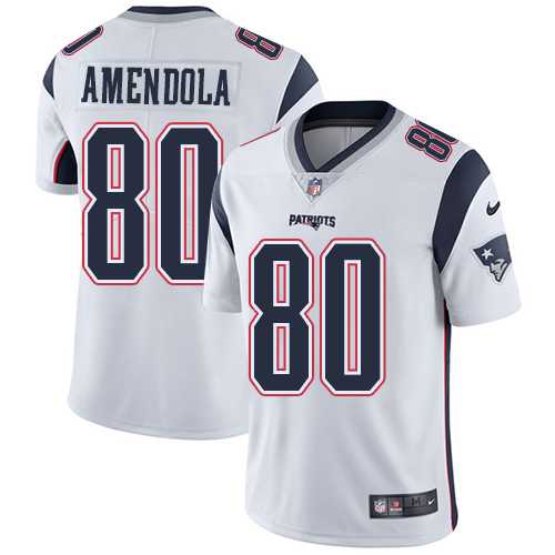 Youth Nike New England Patriots #80 Danny Amendola White Stitched NFL Vapor Untouchable Limited Jersey